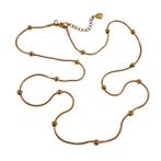 Dames Ronde Ketting Verguld Staal Slangen Bolletjes ketting, Overige materialen, Verstelbaar, Birgitta-Gracht 33, 6465 EL Kerkrade, Nederland