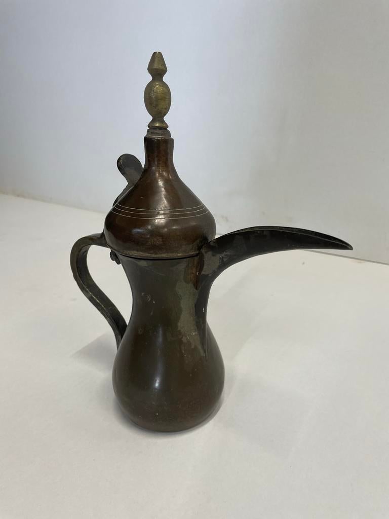 Antieke Arabische Dallah Koffiepot - Koper/Brons, Ophalen of Verzenden