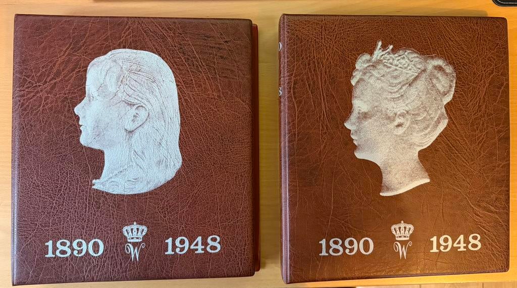 Mooie verzameling Wilhelmina munten in 2 Hartberger albums, Ophalen of Verzenden, Nederland, Munten