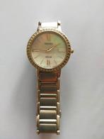 Dames Horloge SEIKO Solar met Zirkonia steentjes, Ophalen of Verzenden, Zo goed als nieuw, Staal, Seiko