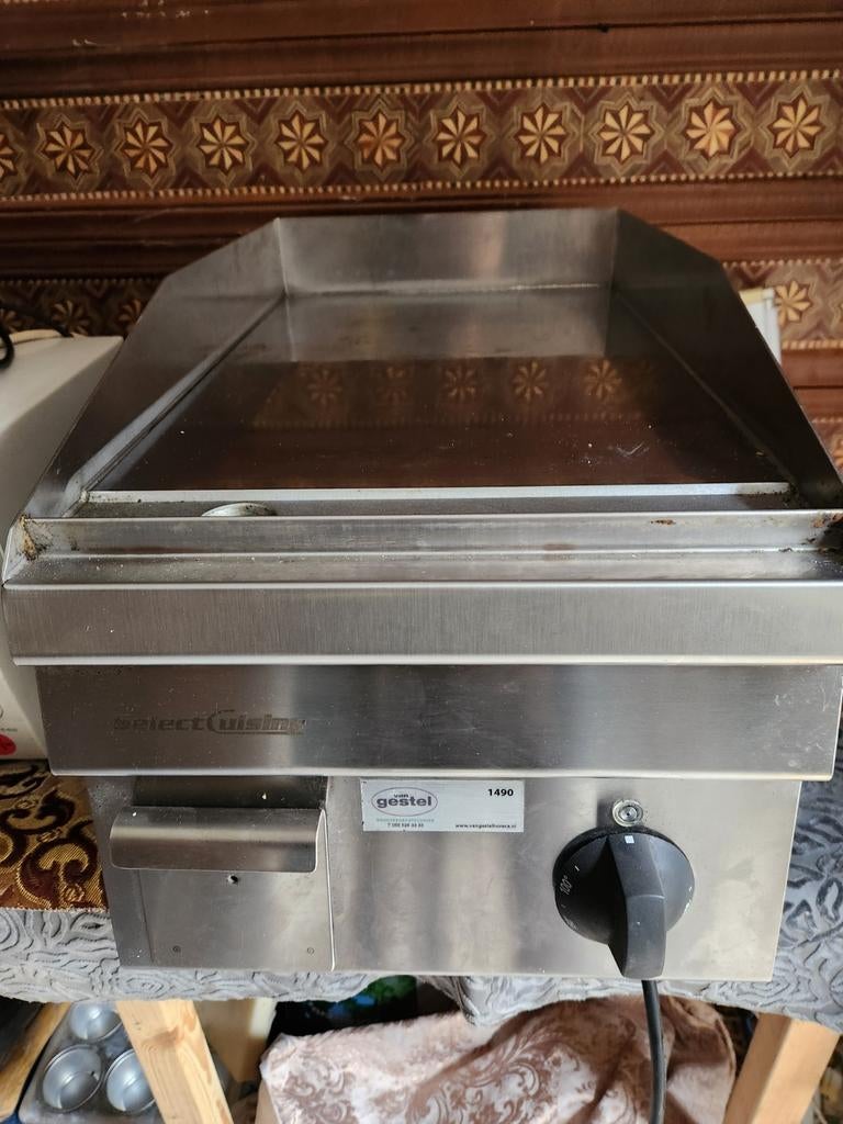 Professionele Grillplaat - Select Cuisine Gestel 1490, Ophalen of Verzenden, Gebruikt, Tafelgrill