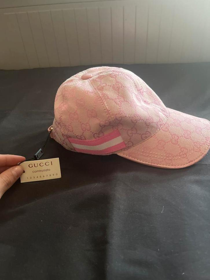 Roze Gucci pet, Kleding | Dames, Hoeden en Petten, Gedragen, Pet, One size fits all, Ophalen of Verzenden