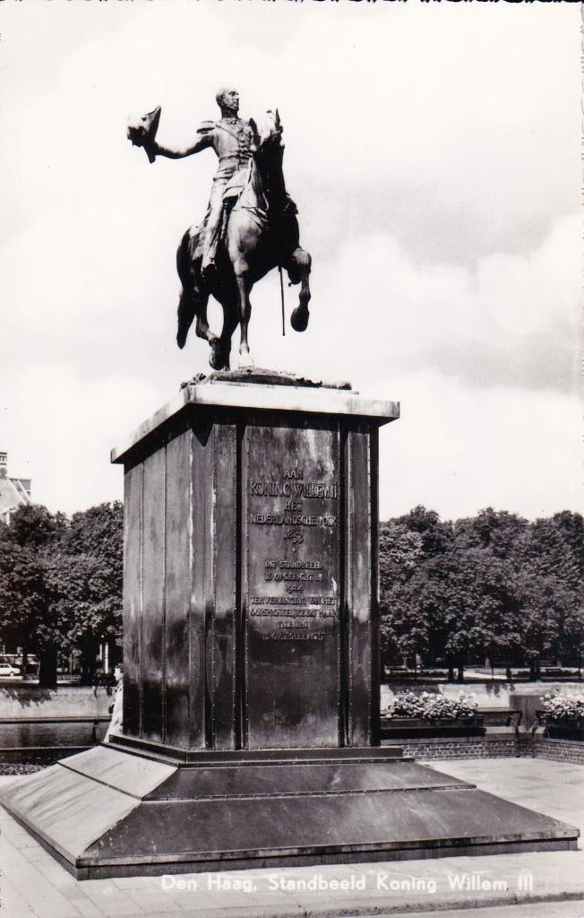 08396 Den Haag - Standbeeld Koning Willem III, Verzamelen, Verzenden, 1960 tot 1980, Ongelopen, Zuid-Holland