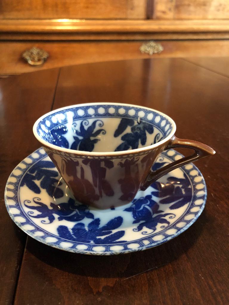 OUDE CHINESE KOP EN SCHOTEL CAPUCIJNER, Ophalen of Verzenden