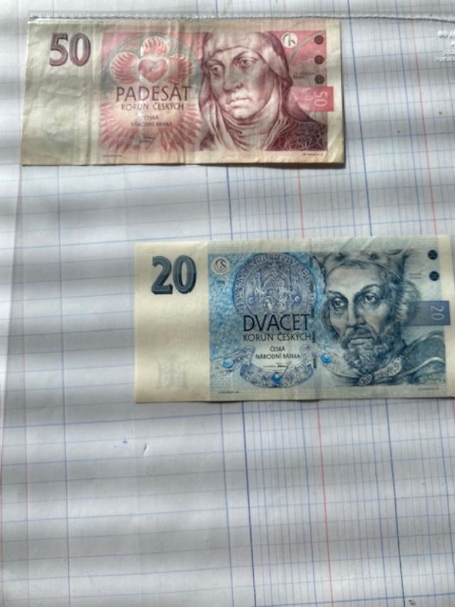 Thjechië 2 bankbiljetten, Ophalen of Verzenden, Overige landen, Setje