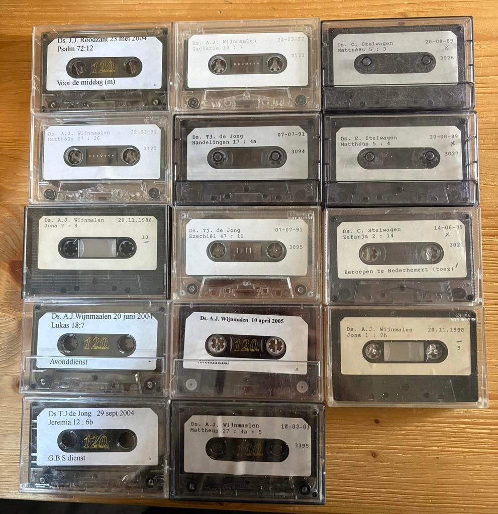 Wijnmalen, Stelwagen preken cassettebandjes, Ophalen of Verzenden, Zo goed als nieuw, Overige genres