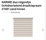 KARWEI Duo Rolgordijn 100x160 - Zand Linnen, Huis en Inrichting, Stoffering | Gordijnen en Lamellen, 100 tot 150 cm, Beige, Ophalen of Verzenden