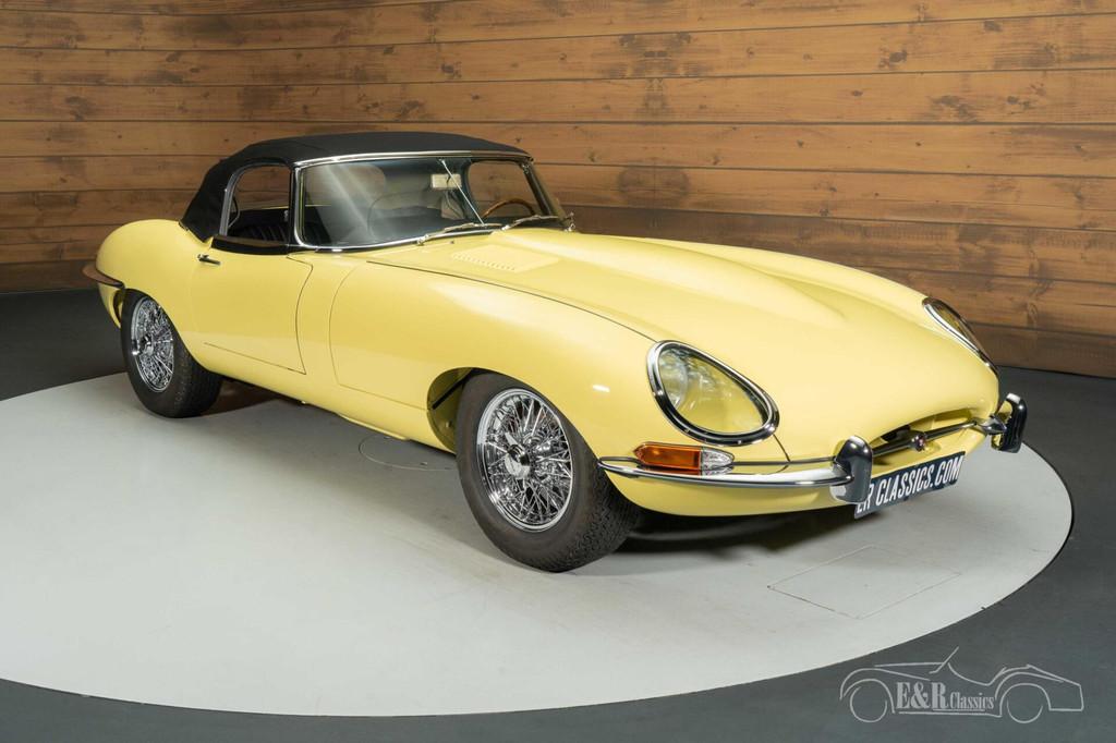 Jaguar E Type Series 1 Cabriolet | 1965, Auto's, Achterwielaandrijving, Zwart, Overige kleuren, Cabriolet
