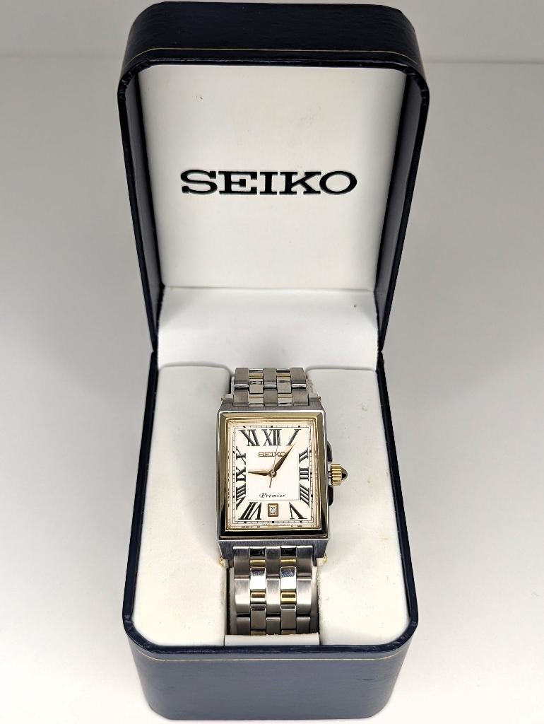 Seiko Premier 7N36-0DS0 – Quartz – Refurbished (Full Set), Seiko, Staal, Polshorloge, 1960 of later