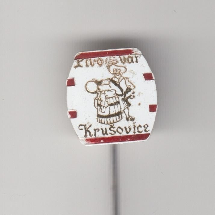 Bier Pivo Var Krusovice speldje, Gebruikt, Niet vindbaar, Niet vindbaar, Speldje of Pin