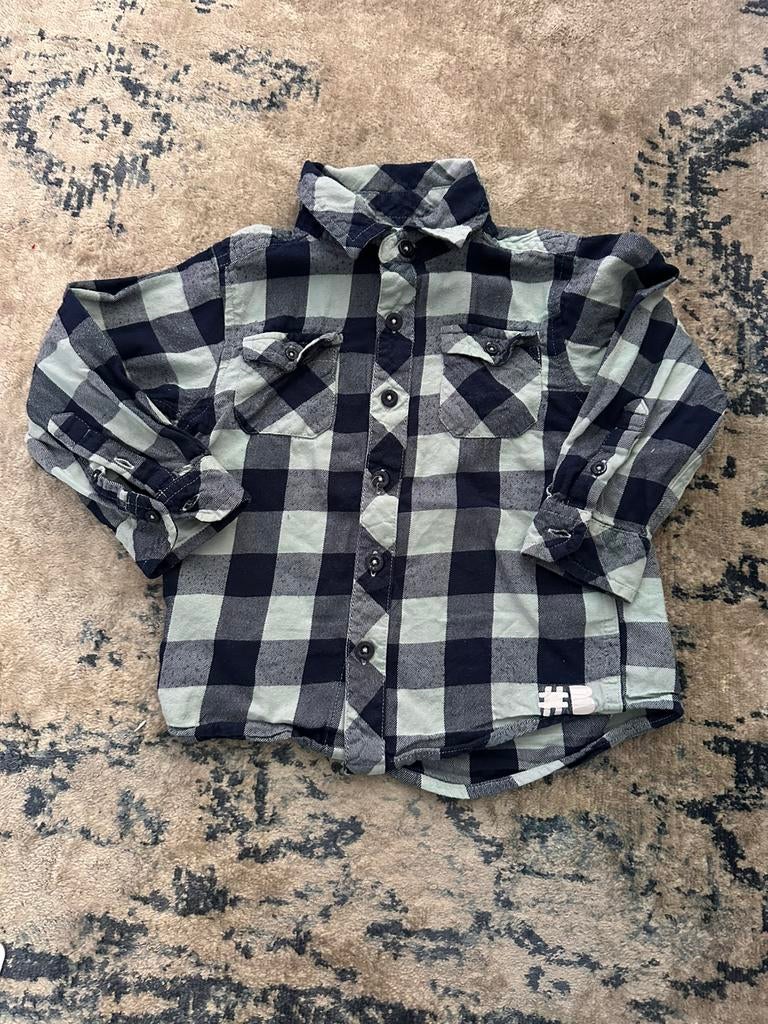 Stoere geblokte blouse / overhemd Prenatal maat 98, Kinderen en Baby's, Kinderkleding | Maat 98, Ophalen of Verzenden, Zo goed als nieuw