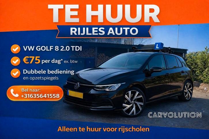 Lesauto Te Huur | Volkswagen Golf 8 2.0 TDI, Diensten en Vakmensen, Verhuur | Auto en Motor, Personenauto