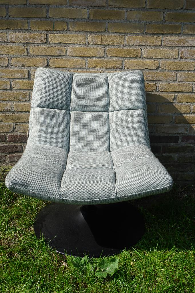 Dutchbone Bar draaifauteuil fauteuil lounge stoel, Huis en Inrichting, Fauteuils, Ophalen, Gebruikt, 75 tot 100 cm, Stof