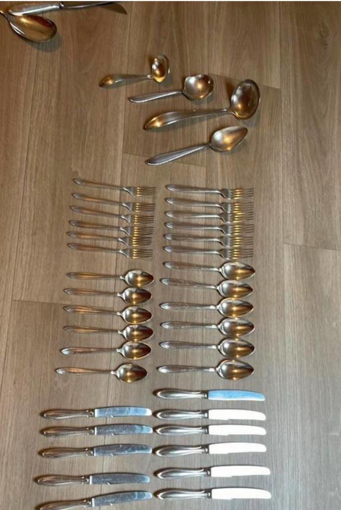 Verzilverd bestek Gero zilvium, Ophalen of Verzenden, Zo goed als nieuw, Zilver