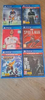 PS4 Spellen: oa FIFA 16, FIFA 20,ratchet&clank, Vanaf 18 jaar, Overige genres, Ophalen of Verzenden, Zo goed als nieuw