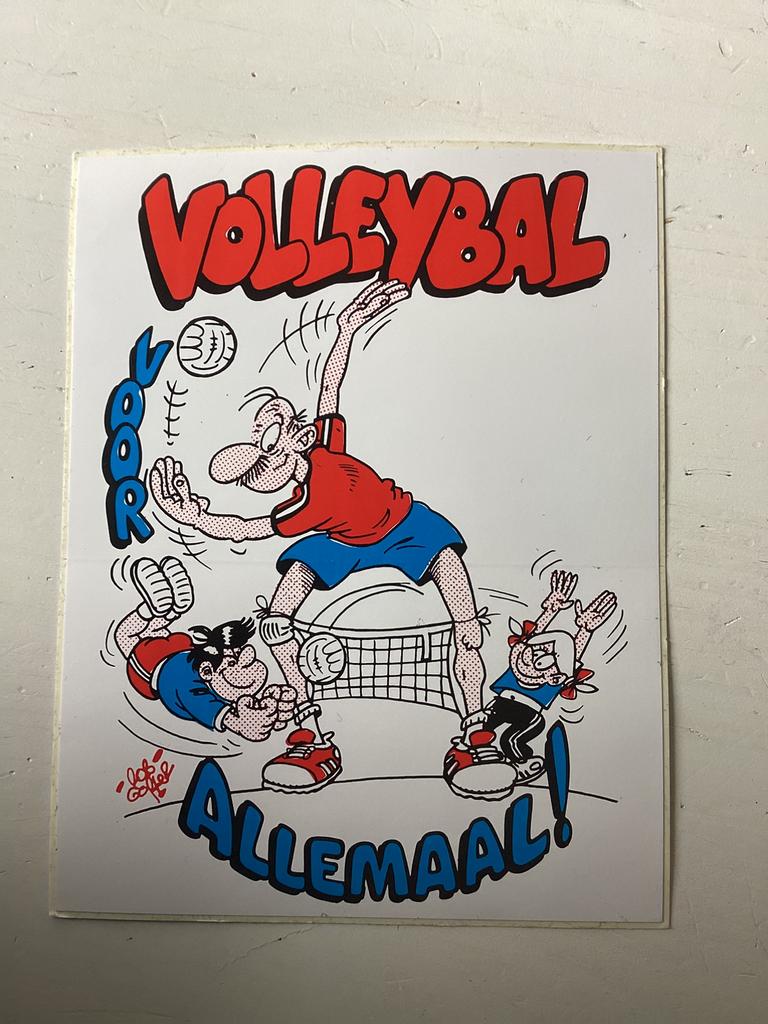 Sticker Volleybal voor allemaal (strip), Verzenden, Zo goed als nieuw, Sport