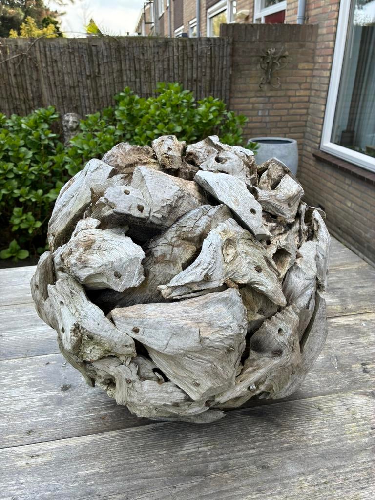 Tuin decoratie grote houten bol, Ophalen, Gebruikt, Hout, Overige typen
