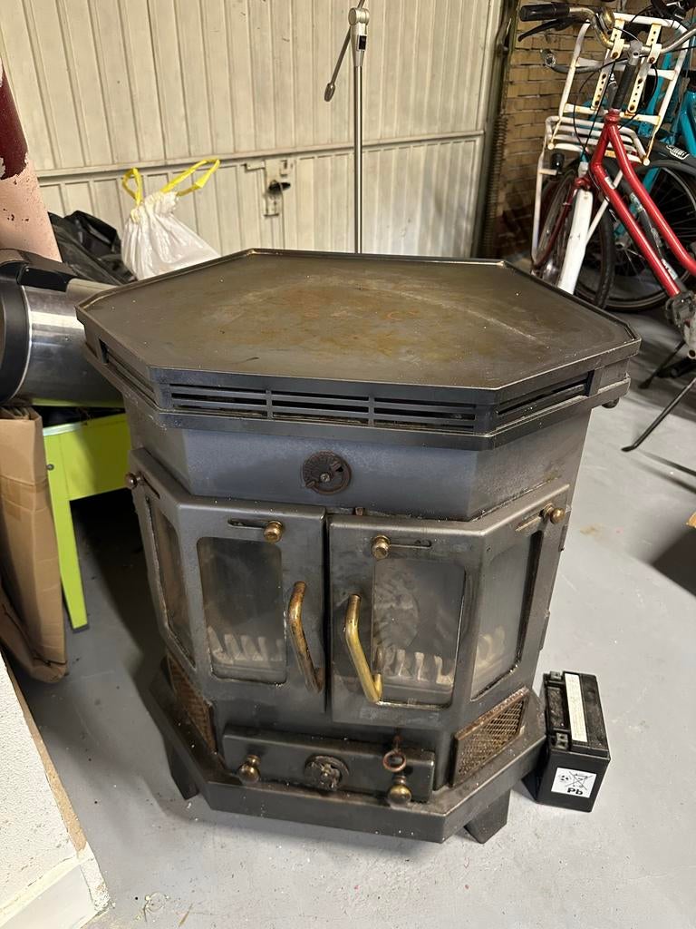 Barbas Houtkachel vrijstaand gietijzer, Ophalen, Gebruikt, Houtkachel, Vrijstaand