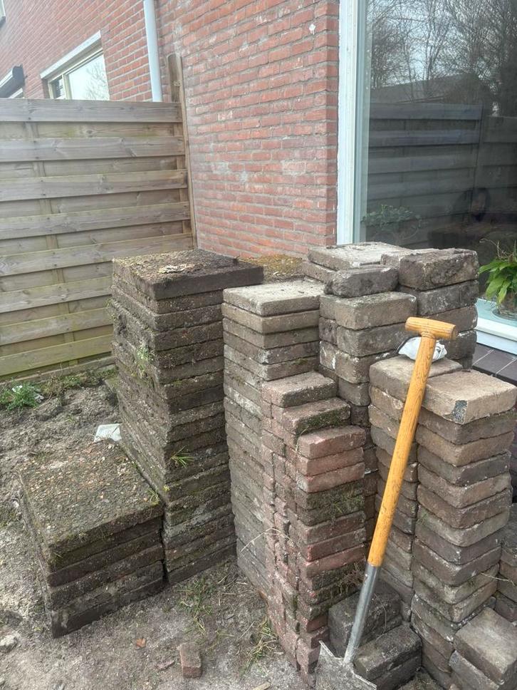 Gratis af te halen tuin tegels, Tuin en Terras, Tegels en Klinkers, Gebruikt, Terrastegels, Beton, Ophalen