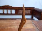 Vintage houten beeldje van een kraanvogel, Ophalen of Verzenden