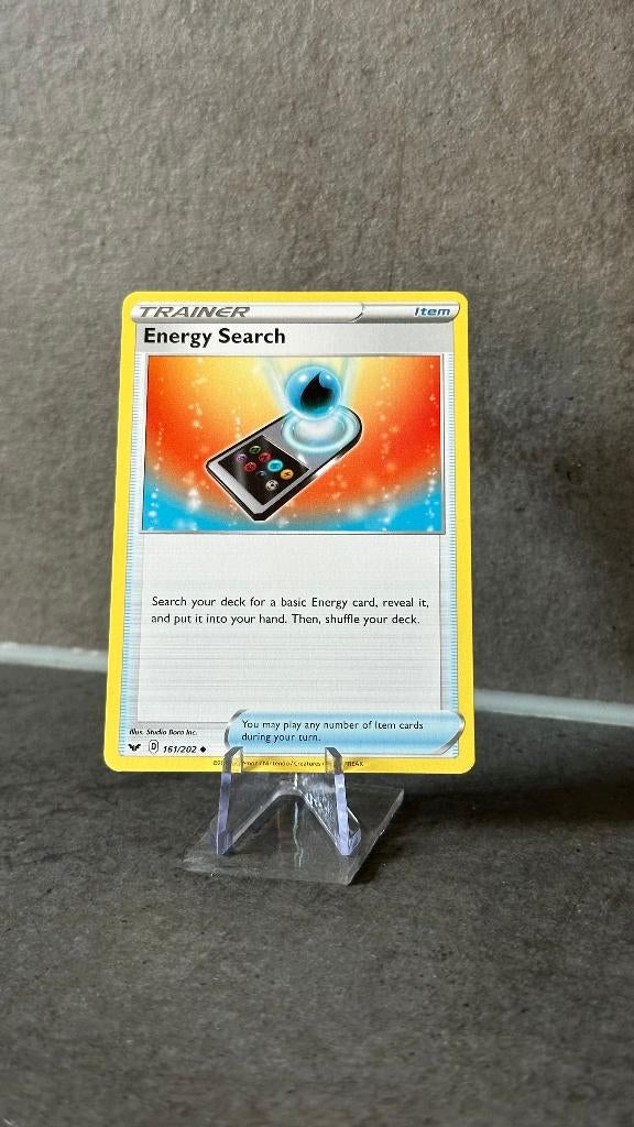 Energy Search 161/202 - Sword & Shield - Normaal, Ophalen of Verzenden, Zo goed als nieuw, Losse kaart