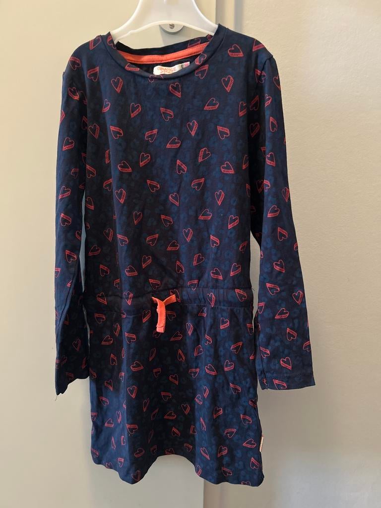 Orange Stars jurk met hartjesprint, Ophalen of Verzenden, Gebruikt, Meisje