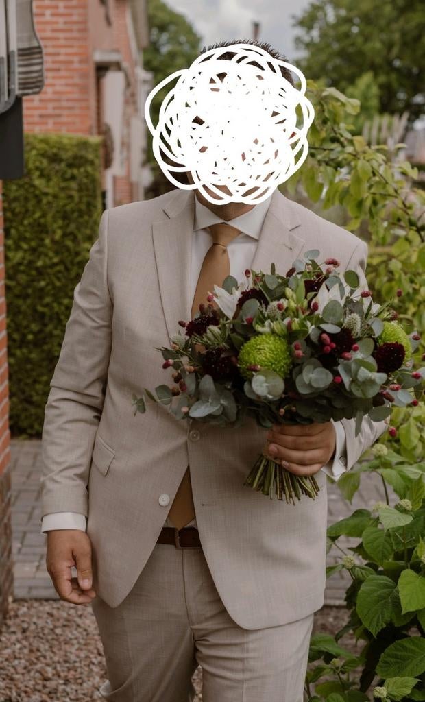 Trouwpak Benvenuto mt 56, Kleding | Heren, Kostuums en Colberts, Ophalen of Verzenden, Zo goed als nieuw, Maat 56/58 (XL)