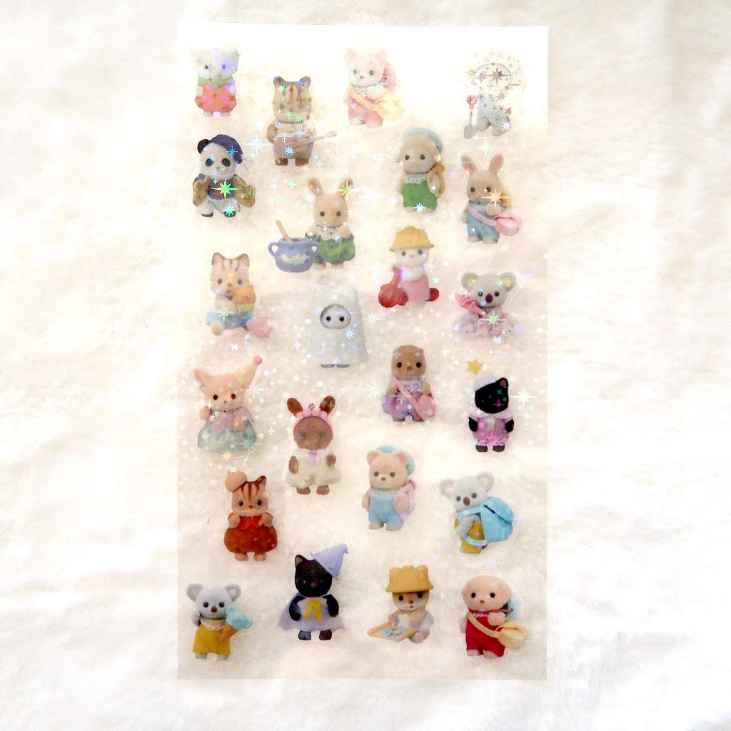 Sylvanian Family Stickervel met hologram ster afwerking, Verzamelen, Verzenden, Nieuw, Plaatje, Poster of Sticker