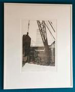 Kunstwerk Rijnhaven Rotterdam Ets 3/10 Rotterdamse haven '83, Ophalen of Verzenden