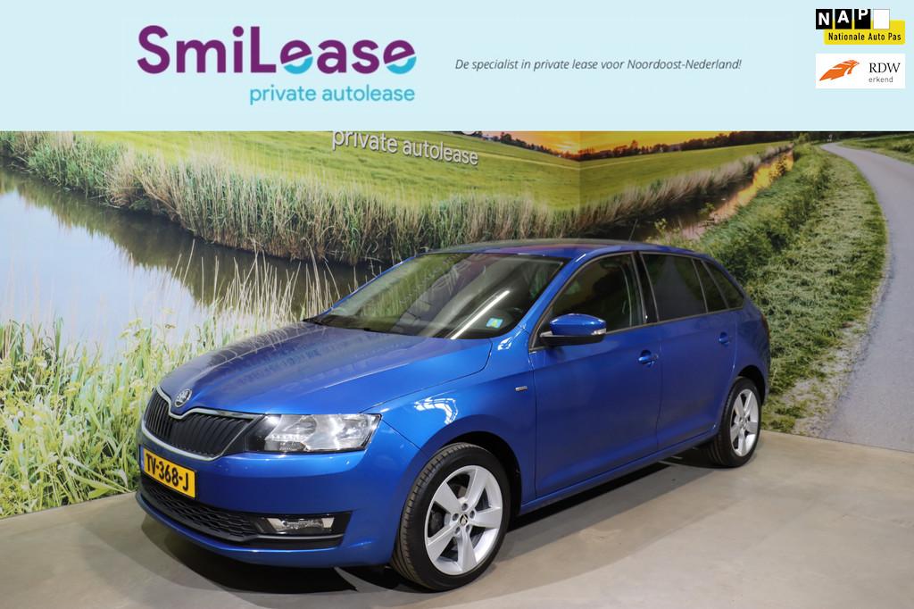 Skoda Rapid Spaceback 1.0 TSI GreenTec | Cruise | Climate |, Auto's, Gebruikt, Met garantie (alle), Blauw, 49 €/maand
