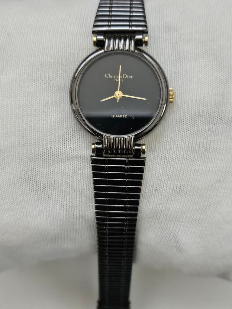 Christian Dior Paris Quartz Horloge - Zwart/Goud, Ophalen of Verzenden