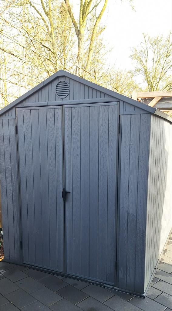 Keter Darwin 68 tuinhuis 190x244 antraciet, Ophalen, Kunststof, Overige typen