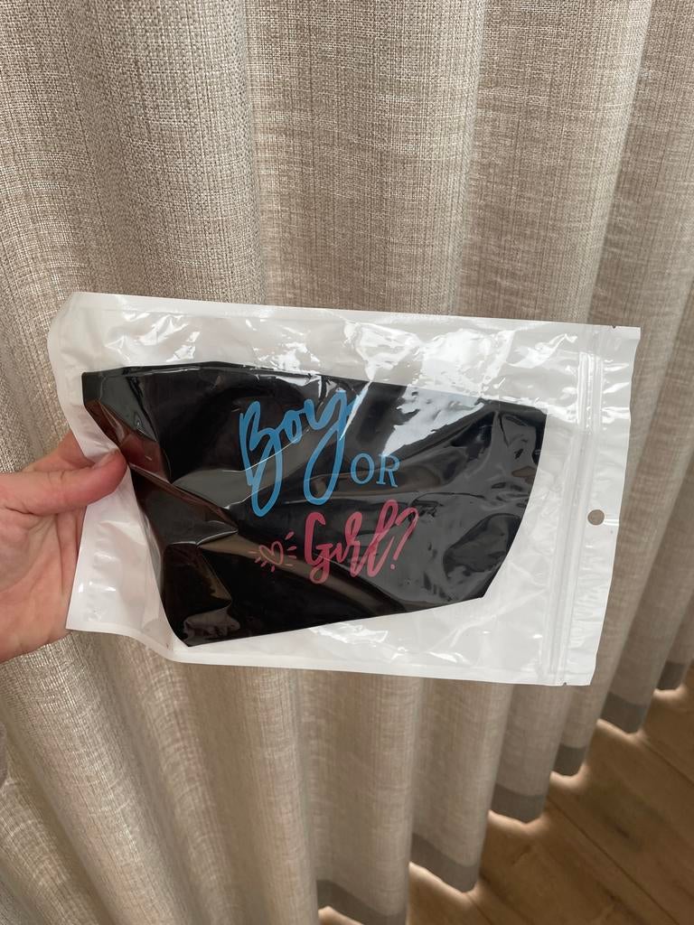 Gender Reveal Ballon met blauwe en roze confetti, Hobby en Vrije tijd, Feestartikelen, Ophalen of Verzenden, Nieuw, Feestartikel