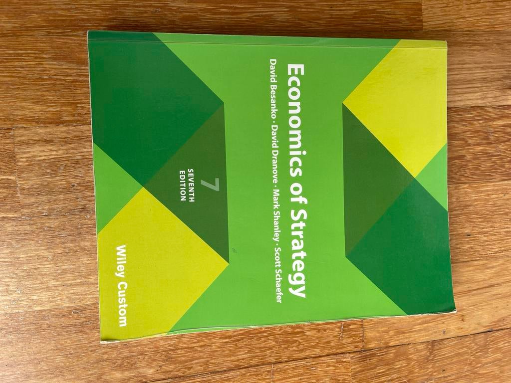 Economics of strategy 9781119378761, Boeken, Ophalen of Verzenden, Gelezen