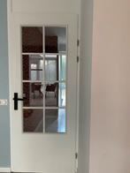 Glazen opdekdeur wit RAL 9016 (85x210 cm), Doe-het-zelf en Verbouw, Deuren en Horren, Ophalen, Gebruikt, 80 tot 100 cm, Binnendeur