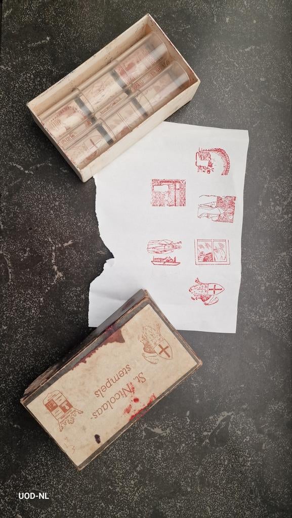 Oude St. Nicolaas stempels - Vintage Sinterklaas stempels, Ophalen of Verzenden, Gebruikt, Houten stempel