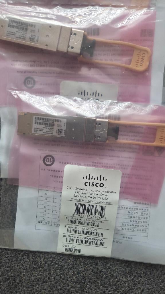 cisco QSFP-40G-SR4, Ophalen of Verzenden, Nieuw