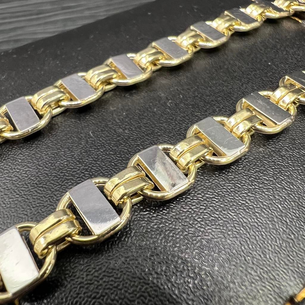 14k gouden ketting flat magnum kingsley schakel, Ophalen of Verzenden, Nieuw, Goud