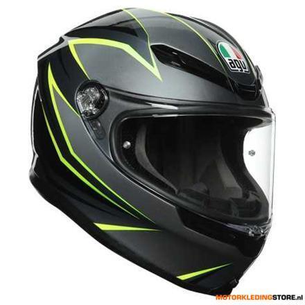 AGV K6 Flash integraalhelm, Zwart-Groen-Antraciet, Motoren, Kleding | Motorhelmen, Ophalen of Verzenden, Nieuw met kaartje