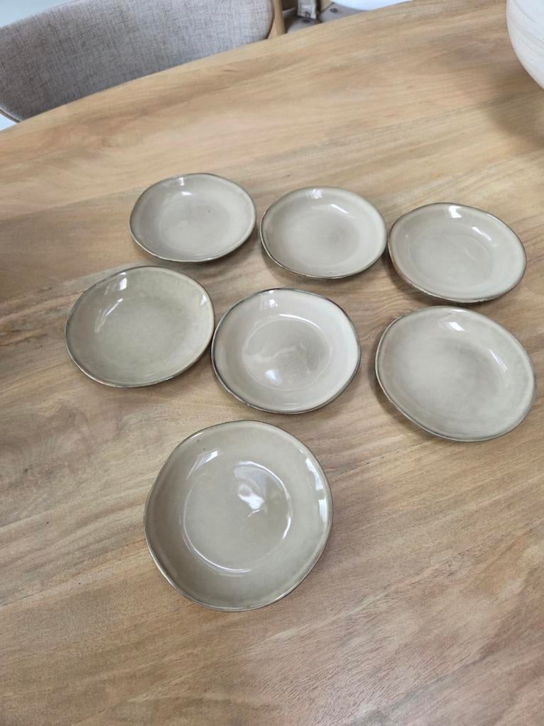 Landelijk servies: gebaksbordjes (landelijk/sober), Huis en Inrichting, Ophalen, Zo goed als nieuw, Bord(en), Overige stijlen