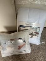 4 traagschuim kussens en 1 tweepersoons dekbed, Huis en Inrichting, Slaapkamer | Beddengoed, Ophalen, Wit, Deken of Dekbed, Nieuw