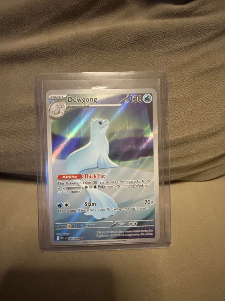 Pokémon Kaart Dewgong 097/094 Holo Foil, Ophalen, Zo goed als nieuw, Losse kaart, Foil