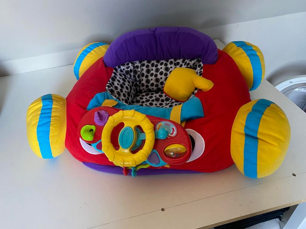Playgro auto zitkussen - Batterijdeksel kwijt, Kinderen en Baby's, Speelgoed | Babyspeelgoed, Ophalen of Verzenden, Gebruikt, Overige typen
