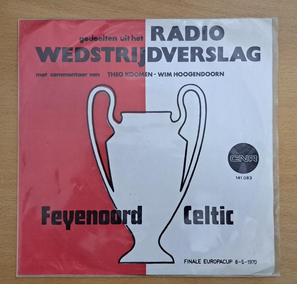 E.P. plaatje verslag Feyenoord door Theo Koomen  mei 1970., Ophalen of Verzenden, Zo goed als nieuw, Overige formaten