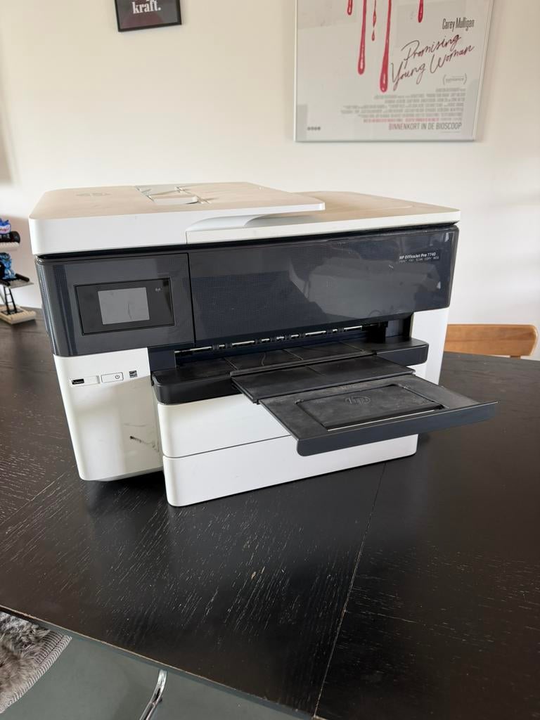 HP OfficeJet 7740 - gebruikssporen, werkt oke, Ophalen, Gebruikt, Inkjetprinter, All-in-one
