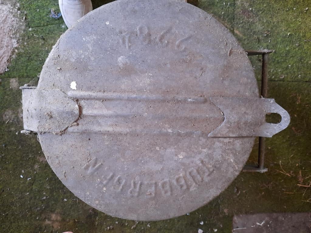 Vintage zinken afvalemmer Tubbergen, Ophalen