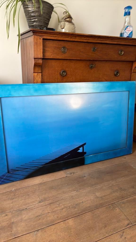 Schilderij van een steiger en de zee, Ophalen, Gebruikt, Schilderij