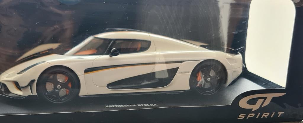 Koenigsegg Regera GT Spirit 1:18 White / Black Ltd. Edition, Ophalen of Verzenden, Nieuw, Auto, Overige merken