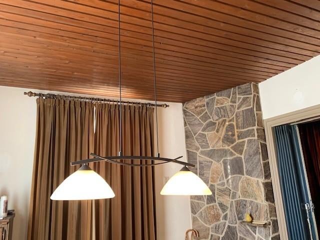 Hanglamp, Huis en Inrichting, Ophalen, Gebruikt, 50 tot 75 cm, Glas