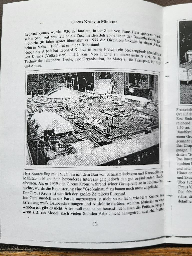 Circus/ miniatuur Circus Krone door Hr. Kuntze., Ophalen of Verzenden, Zo goed als nieuw